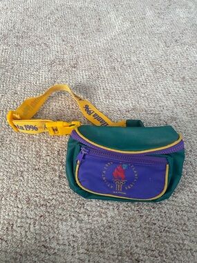 Vintage 1996 Olympics Fanny Bag, Green, Purple & Yellow